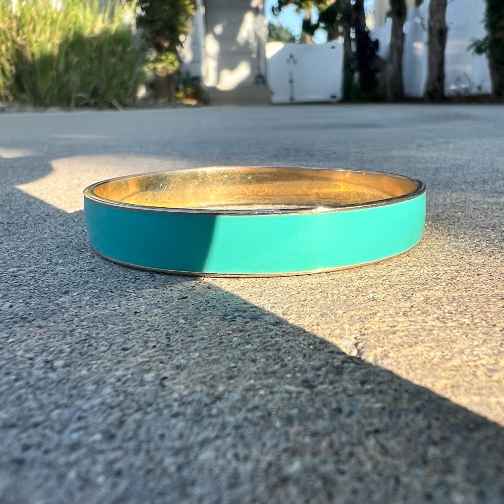 J. Crew Teal and Gold Tone Bracelet